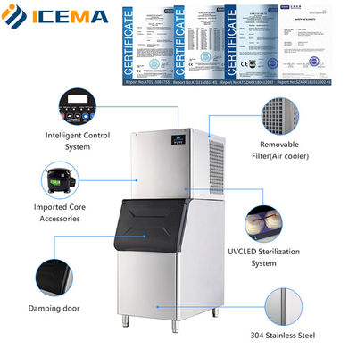 Gorąca sprzedaż 318kg/Day Bar Hotel Commercial Countertop Ice Maker Dispenser