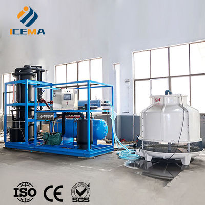 ICEMA Tube Ice Making Machine Dostosowywalny dzienny wydajność 1T-30T nadaje się do sprzedaży lodówki Hotele mogą być dostarczane z maszyny opakowaniowej worki lodowe
