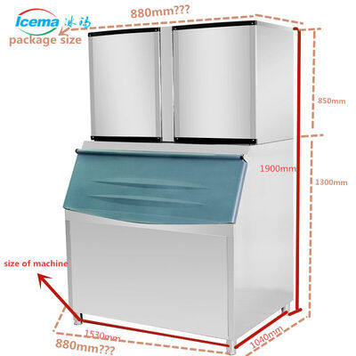 kupować Air Cooling Type Commercial Ice Cube Machine Offering Daily Capacity 900kg 24 Hours Refrigerant R404a Ice Making Equipment online manufacture