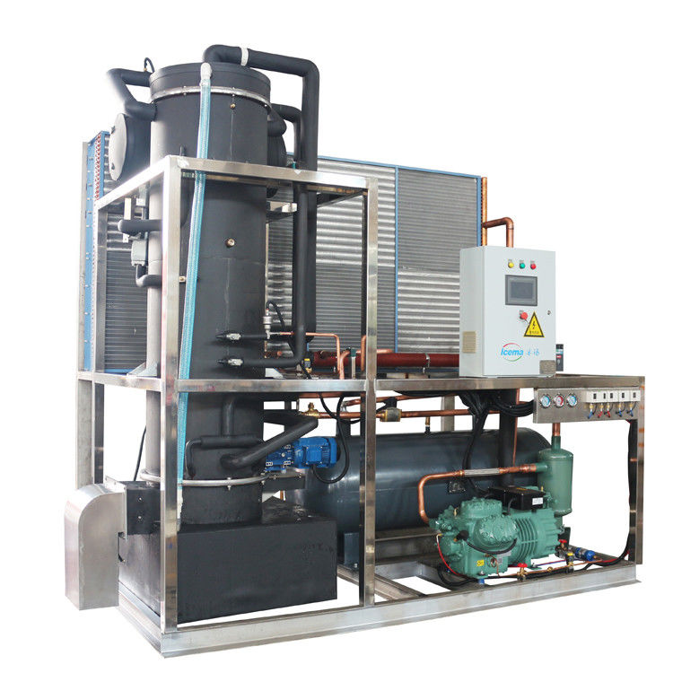 Automatyczna maszyna do lodu w tubie 10T / 24H Handlowa dla Farm Sea For Food Bar rybny