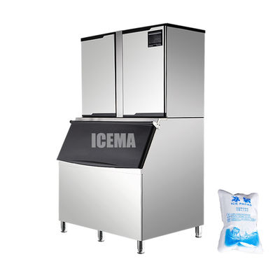 Dobra cena ICEMA 1000KG 24H Automatyczna maszyna do tworzenia kostek lodu o wadze 1 tony z sprężarką Copeland w Internecie