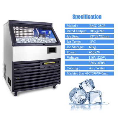 Komercyjna maszyna do lodowców 36 kg magazynowa automatyczna 240V 110V 220V