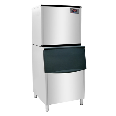 500kg/24h Commercial Cube Ice Machine Stainless Steel Air Water Cooling